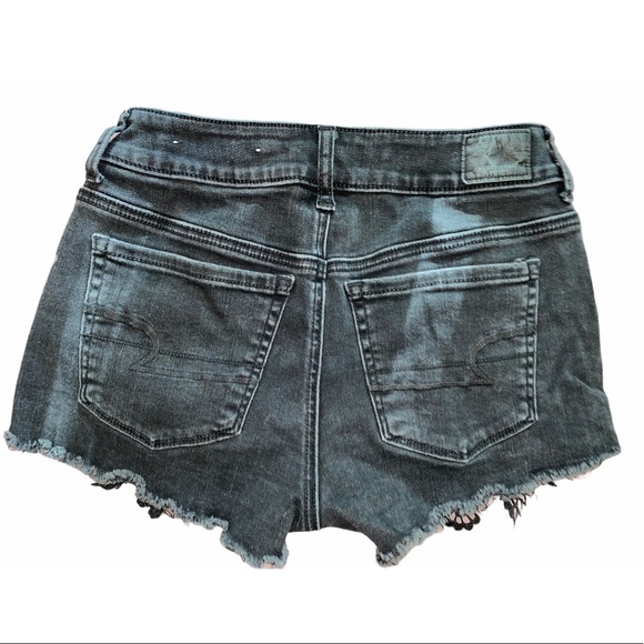 Small American Eagle Black Jean Shorts - Picture 2 of 3